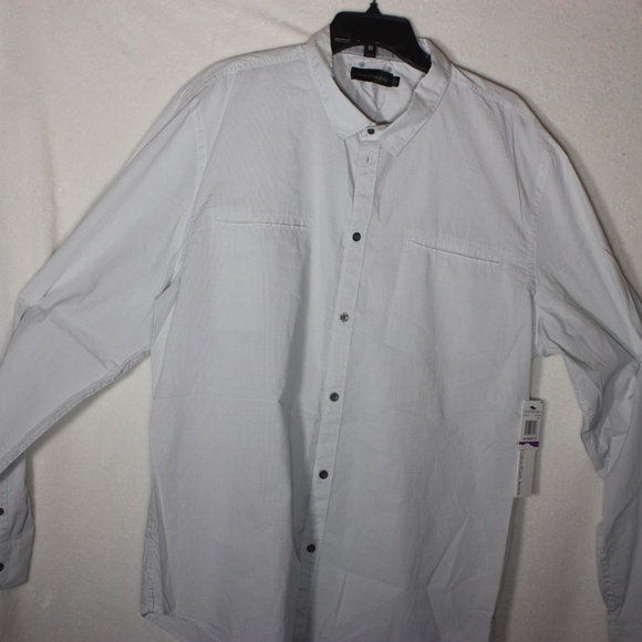 Calvin Klein Men's Shirt XXL Mirage Gray Button Down Long Sleeve NWT 100% Cotton - Picture 3 of 10